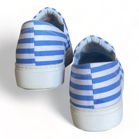 ZARA Pearls Slip-Ons Striped Canvas Sneakers Size 41/9.5 Barbicore Beach… - Picture 4 of 11